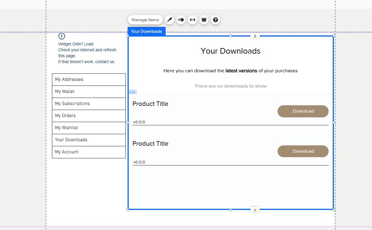 Add Your Downloads Widget